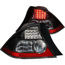 Load image into Gallery viewer, ANZO 2004-2005 Honda Civic LED Tail Light Assembly with Clear Lens and Black Housing