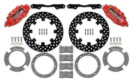 Wilwood 17-21 Can-Am X3RS Red 6-Piston Rear Brake Kit with 11.25-inch Drilled Rotors