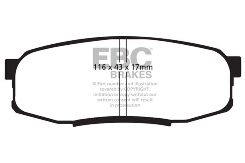 EBC ED91816 Extra Duty Rear Brake Pads for Toyota Tundra and Land Cruiser