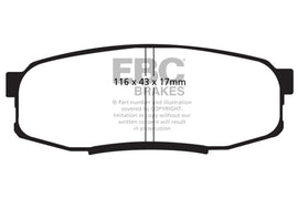 EBC ED91816 Extra Duty Rear Brake Pads for Toyota Tundra and Land Cruiser