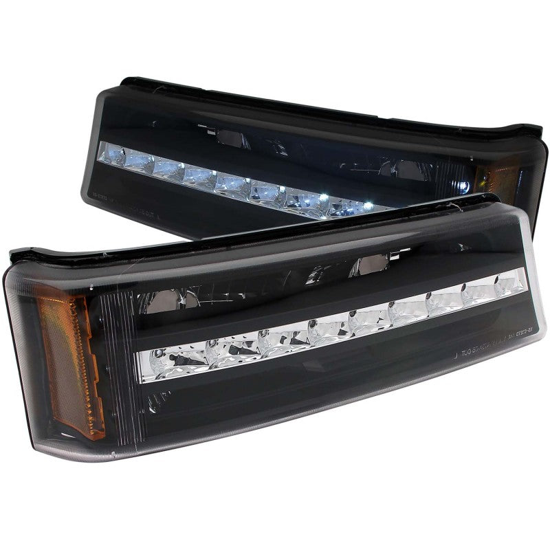 ANZO Chevrolet Silverado 1500 Parking Light Assembly with Clear Lens and Black Housing