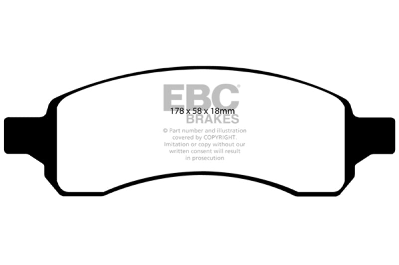 EBC Yellowstuff Front Brake Pads for 2007 GMC Envoy and Similar Models