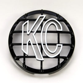 KC HiLiTES 6-inch Round ABS Stone Guard for SlimLite, Daylighter, and Pro-Sport Series Lights - Black with White KC Logo