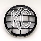 KC HiLiTES 6-inch Round ABS Stone Guard for SlimLite, Daylighter, and Pro-Sport Series Lights - Black with White KC Logo