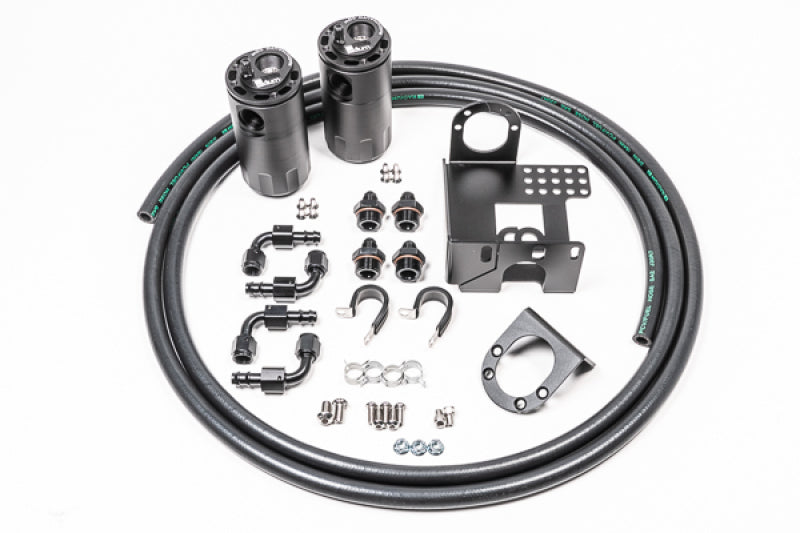 Radium Engineering 90-05 Mazda MX-5 Dual Catch Can Kit with Fluid Lock - Compatible with 1990-2005 Miata