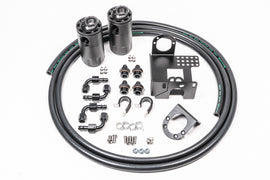 Radium Engineering 90-05 Mazda MX-5 Dual Catch Can Kit with Fluid Lock - Compatible with 1990-2005 Miata
