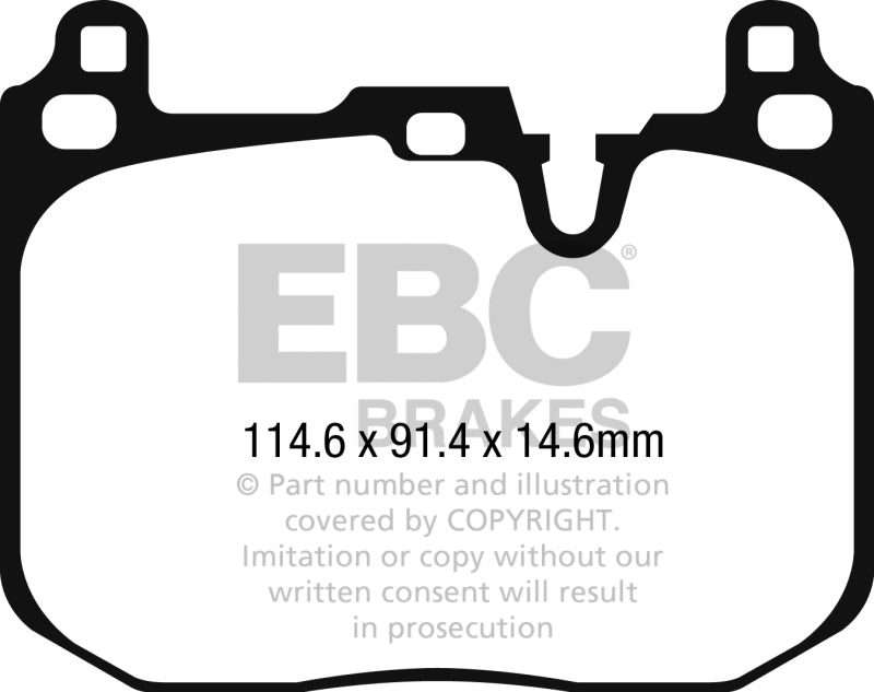EBC Yellowstuff Front Brake Pads for Mini Cooper John Cooper Works * High-Performance Street and Track Use