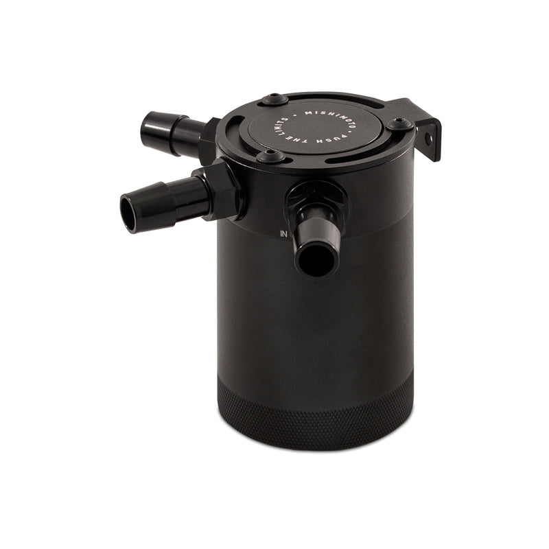 Mishimoto Compact Baffled Oil Catch Can - 3-Port, Billet Aluminum Oil Separator for PCV and CCV Systems