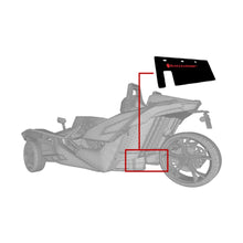 Load image into Gallery viewer, Rally Armor 15-24 Polaris Slingshot Rear Swingarm Black UR Mud Flap w/Orange Logo (MOQ 200 PCS)