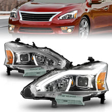 Load image into Gallery viewer, ANZO 13-15 Nissan Altima Projector Headlights with Light Bar and Chrome Housing