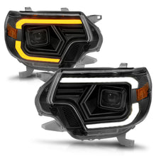 Load image into Gallery viewer, ANZO 12-15 Toyota Tacoma Projector Headlights with Light Bar Switchback Black Housing