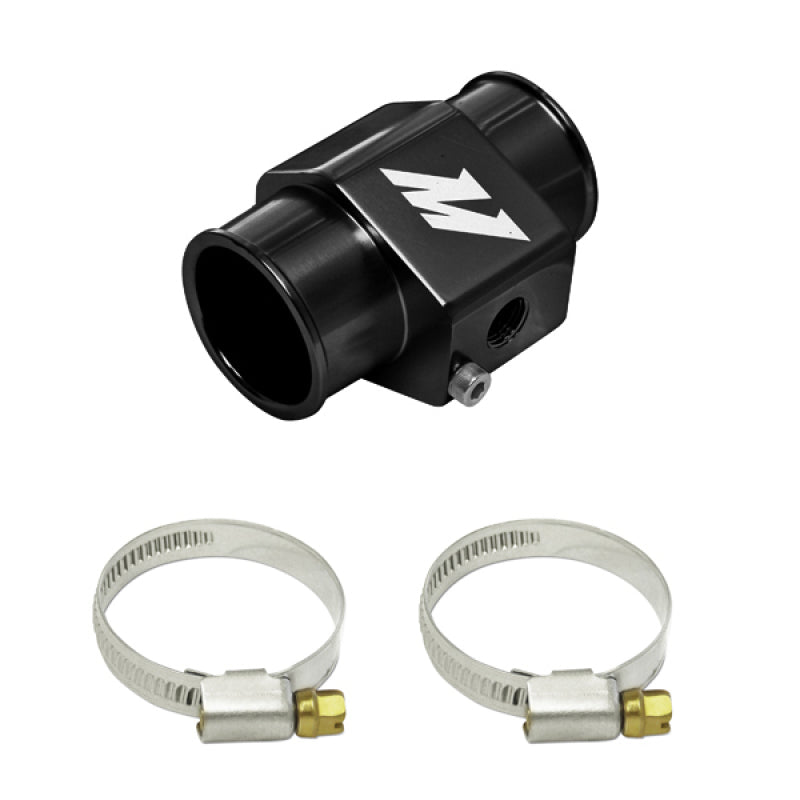 Mishimoto Water Temperature Sensor Adapter 34mm Black for Accurate Coolant Monitoring