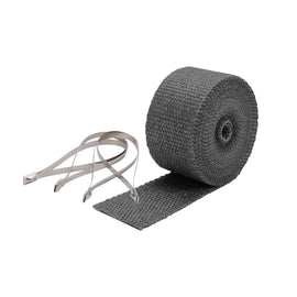 DEI Exhaust Wrap Kit - 2 Inch x 25 Feet Black Pipe Wrap with Stainless Steel Locking Ties