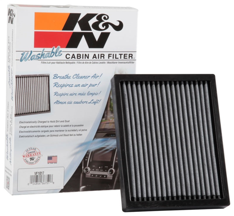 K&N Engineering Part KNNVF1017 Washable Cabin Air Filter for Kia Soul (2014-2016)