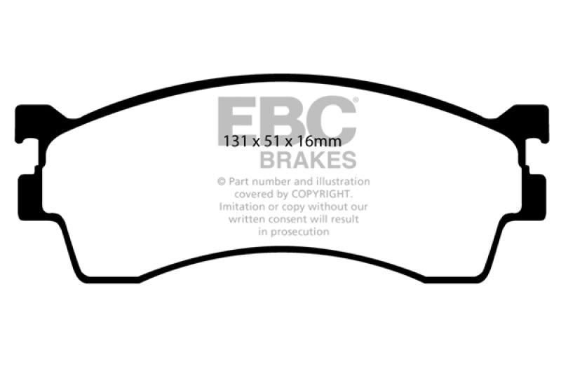 EBC DP31409C Redstuff Ceramic Low-Dust Front Brake Pads for 2001-2003 Mazda Protege and Protege5