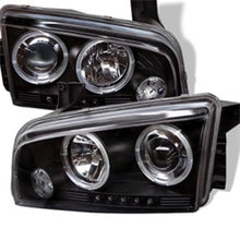 Load image into Gallery viewer, Spyder Dodge Charger 2006-2010 Projector Headlights with LED Halo - Black, Halogen Model