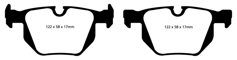 EBC Redstuff Ceramic Rear Brake Pads for BMW 335i and X1 3.0 Turbo (Part No. EBCDP31588C)