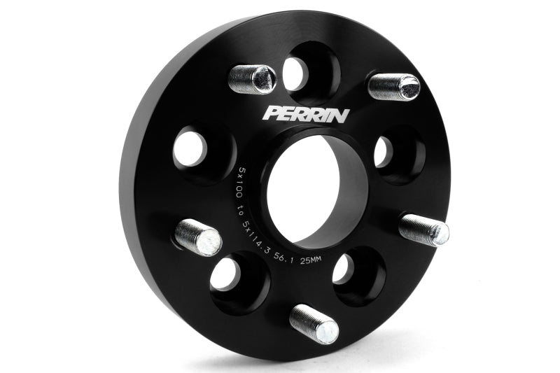 Perrin Performance Subaru/Toyota/Scion 25mm Wheel Adapter Pair (Part Number: perPSP-WHL-226BK) for 5x100 to 5x114.3 Bolt Patterns with 56mm Hub