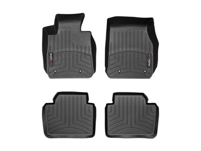 WeatherTech FloorLiner DigitalFit for BMW 3 Series * Front and Rear Black All-Weather Floor Mats Part #wet44410-1-2