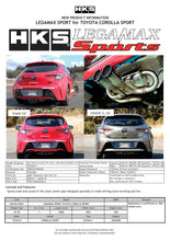 Load image into Gallery viewer, HKS Legamax Sports Exhaust System for 2018 Toyota Corolla Sport 2ZR/8NR