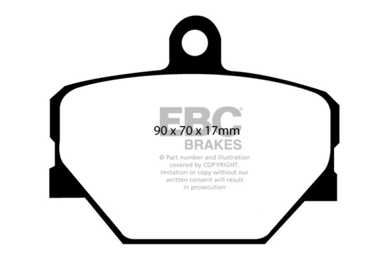 EBC Greenstuff 2000 Series Sport Front Brake Pads for Smart Fortwo 2012-2014
