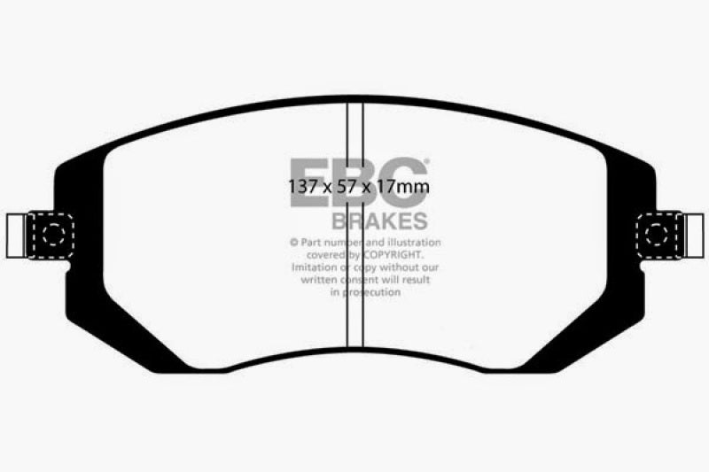 EBC Redstuff Ceramic Low Dust Brake Pads for Subaru Legacy 2005-2007