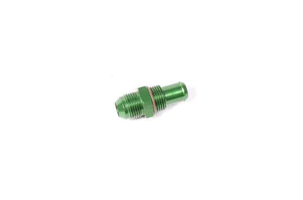 Radium Engineering 5/8 Inch Barb to 10AN Flare Fitting - Durable Green Anodized Aluminum