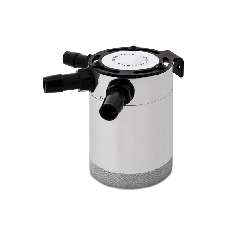 Mishimoto Compact Baffled Oil Catch Can - 3-Port Aluminum Oil Separator for PCV/CCV Systems