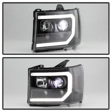 Load image into Gallery viewer, Spyder GMC Sierra 1500/2500/3500 2007-2013 Denali Black LED Projector Headlights (Part No. PRO-YD-GS07V2PL-BK)