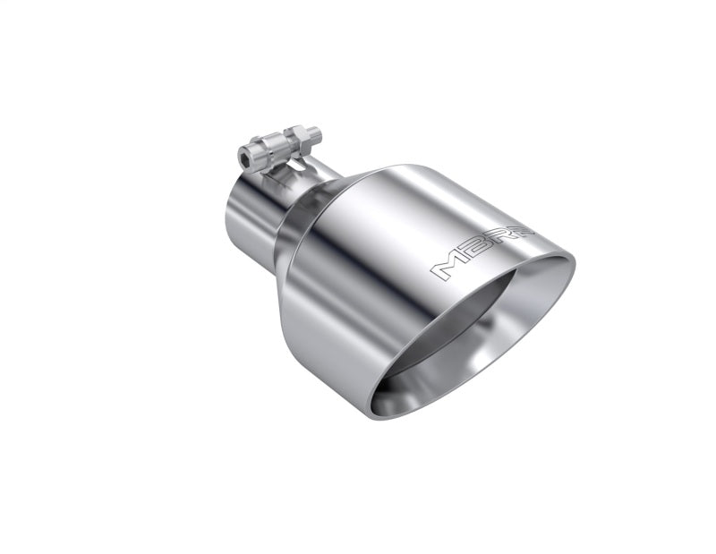 MBRP T304 Stainless Steel Exhaust Tip 2.5 Inch Inlet, 5 Inch Outlet, 8 Inch Length - Angle Cut Dual Wall