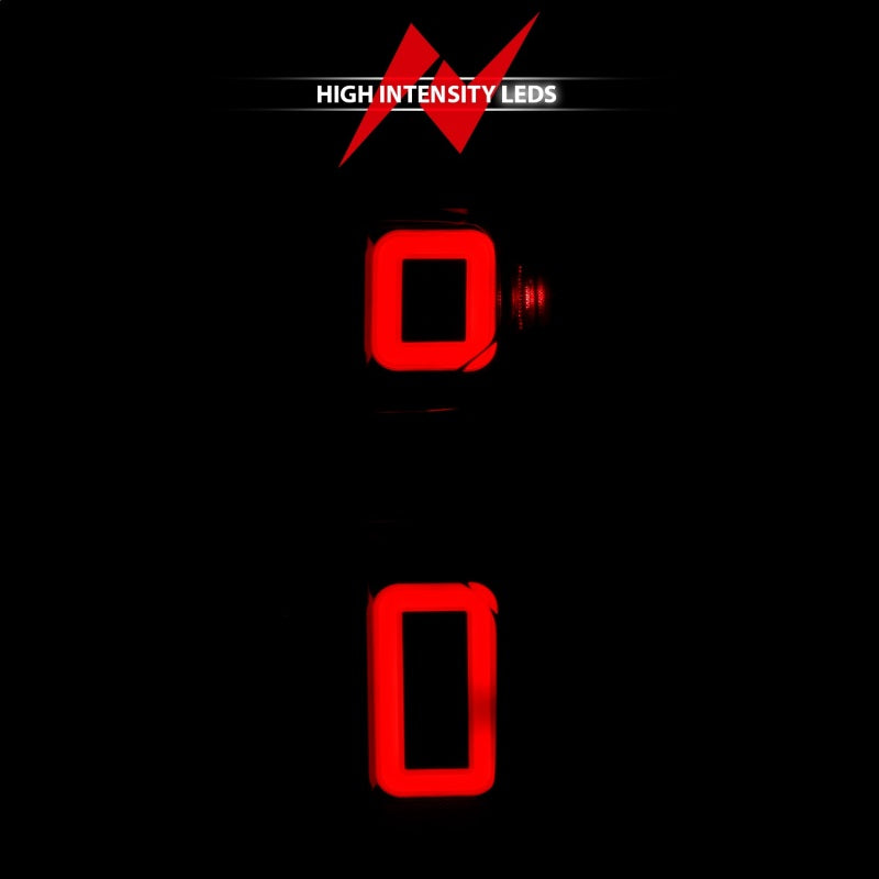 ANZO 19-21 Chevy Silverado Work Truck Full LED Taillights with Black Housing and Smoke Lens