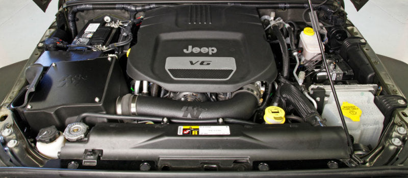 K&N Engineering 57-1573 Performance Intake Kit with Snorkel for 2012-2013 Jeep Wrangler 3.6L V6