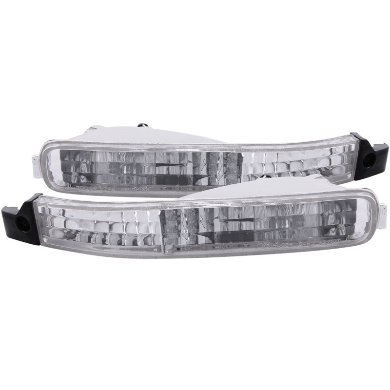ANZO 1992-1993 Honda Accord Euro Parking Lights with Clear Lens and Chrome Housing