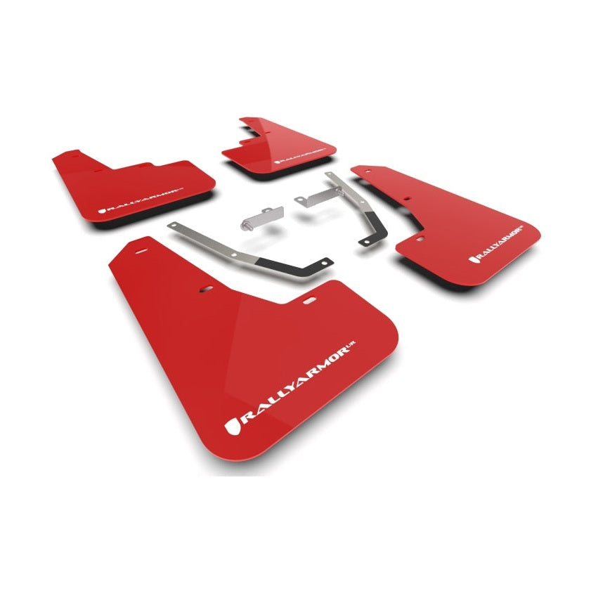 Rally Armor UR Mud Flap for Subaru Crosstrek 2024 – Red with White Logo