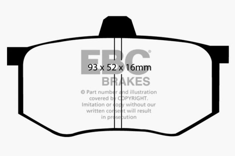 EBC Ultimax OEM Replacement Rear Brake Pads for Mitsubishi Lancer Evolution 10 * Part Number EBC UD1368