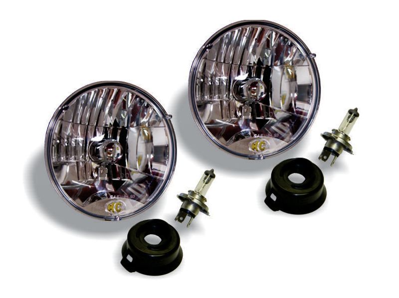 KC HiLiTES 7-inch Halogen H4 DOT Headlights for Jeep Wrangler * Bright, Durable, Easy Install