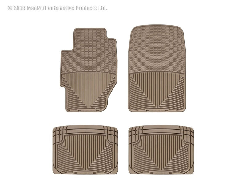 WeatherTech All-Weather Floor Mats for Honda Prelude and Accord - Tan, Part Number WETW34TN-W20TN