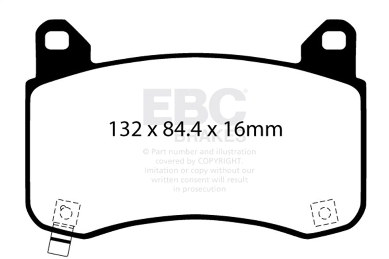 EBC DP52418NDX Bluestuff NDX Front Brake Pads for Tesla Model 3 and Model Y