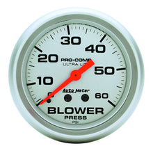 Load image into Gallery viewer, AutoMeter Ultra-Lite 2-5/8 Inch Blower Pressure Gauge - 60 PSI / Mechanical