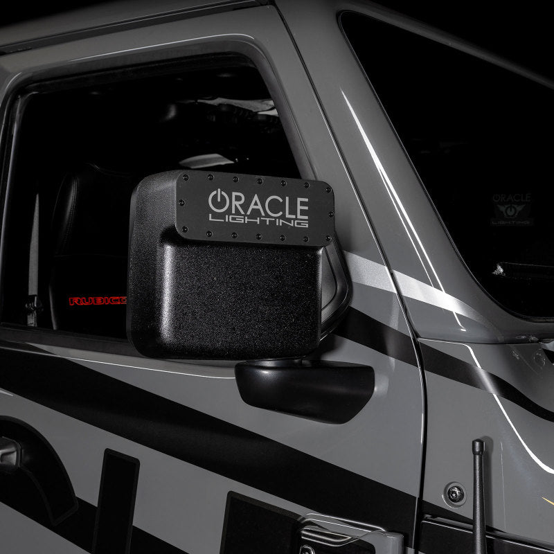 ORACLE Lighting Magnetic Cover for LED Off-Road Side Mirrors - Pair, Black, Part #orl5916-504