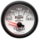 AutoMeter Phantom II 52.4mm SSE Water Temperature Gauge (100-250°F) for Automotive Applications