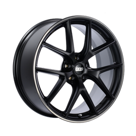 BBS CI-R 19x9 Inch Satin Black Polished Wheel with Rim Protector and 5x112 Bolt Pattern - Part Number BBS CI2201BPO
