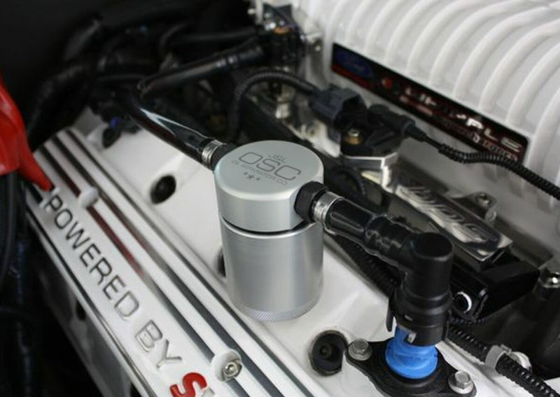 J&L JLT3012P-C Oil Separator 3.0, Passenger Side, Clear Anodized for 2007-2014 Ford Mustang GT500