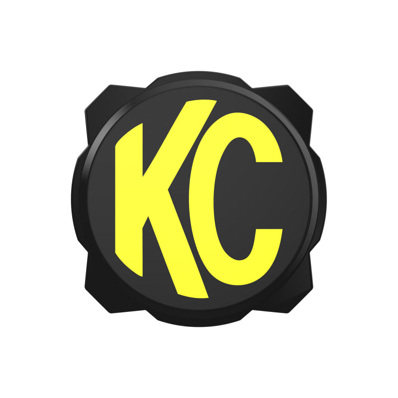 KC HiLiTES 6-inch Black Plastic Light Cover with Yellow Logo for Gravity Pro6 LED Lights