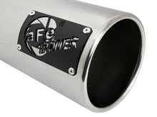 Load image into Gallery viewer, aFe Saturn 4S Stainless Steel Intercooled Exhaust Tip - Polished 4 in Inlet x 5 in Outlet x 12 in Length