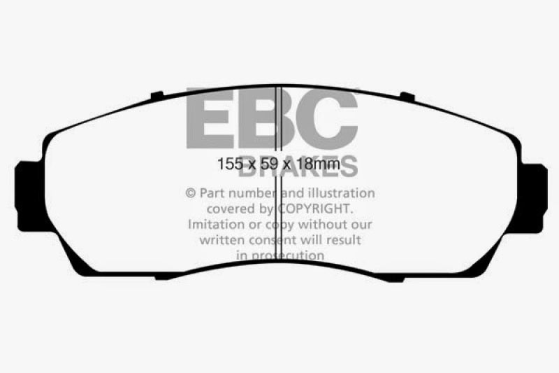 EBC Greenstuff 2000 Series Sport Brake Pads for Acura RDX and Honda Crosstour