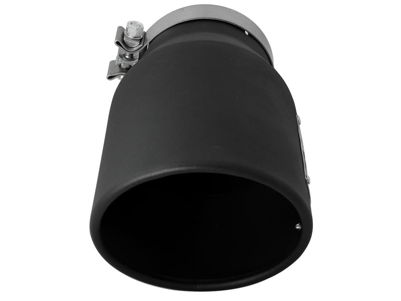 aFe MACHForce XP 5-Inch Stainless Steel Exhaust Tip with Black Finish for Left Side Exit