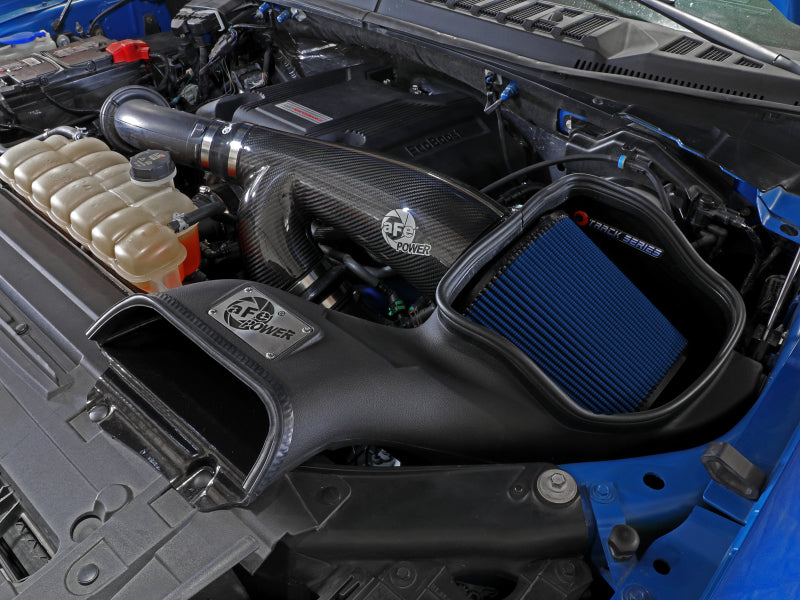 aFe 17-20 Ford F-150 Raptor Track Series Carbon Fiber Cold Air Intake System with Pro 5R Filter (Part #AFE57-10010R)