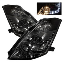 Load image into Gallery viewer, Spyder Nissan 350Z 2003-2005 Projector Headlights with Smoke Finish * Halogen Model, DRL LED Included (Part Number: PRO-YD-N350Z02-DRL-SM)