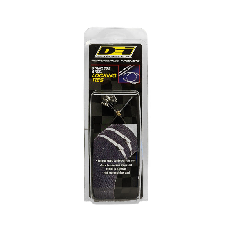 DEI Stainless Steel Locking Tie 14 inch – Heavy Duty High-Temperature Tie for Exhaust Wrap and More